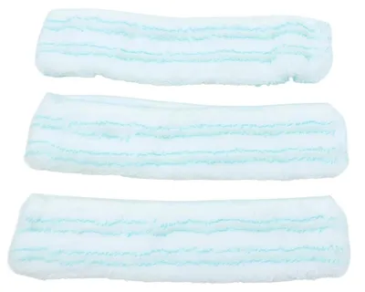 3er Set Mikrofaser-Fenstersauger-Pads, doppelseitig, waschbar