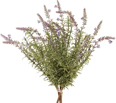 Produktbild von Lavendel Kunstpflanze 40cm mit 7 Zweigen Dekoration 3er Set, 3 Stück