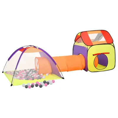 Image de vidaXL Tente de jeu avec 250 balles Multicolore 338x123x111 cm