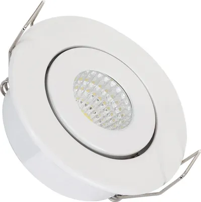 Produktbild von LED Downlight Einbaustrahler COB 1W Rund Schwenkbar Weiss Schnitt Ø 45 mm No Flicker 4000K Neutralweiß
