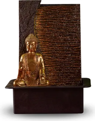 Buddha Tischbrunnen mit LED, 40 cm, Zen-Dekoration