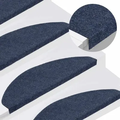 Image de vidaXL Tapis de sol auto-adhésifs 30 pcs. Bleu 65x22,5x3,5 cm
