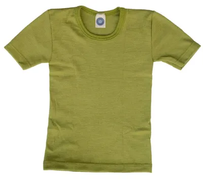 Produktbild von Cosilana, Kinder Unterhemd/T-Shirt, 70% Wolle und 30% Seide (104, Grün)