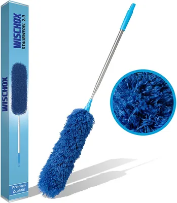 Image de WISCHOX© Premium Télescopique Plumeau I Elimination des toiles d'araignées I Dust Cleaner Microfibre lavable I - Acceptable