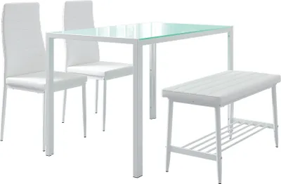 Produktbild von Esstisch-Set Vicco Grand Weiß 120 x 70 cm 4-teiliges Set, Model 51843