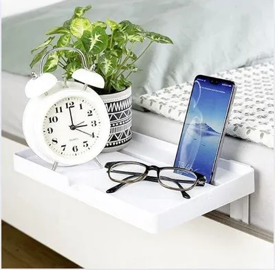 Produktbild von Famanu Nachtkasten Organizer - Klappbar, Höhenverstellbar, Weiß
