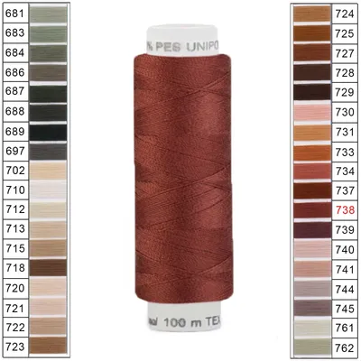 100m / 1 Spule Unipoly 120 TEX14x2 Polyester rotbraun