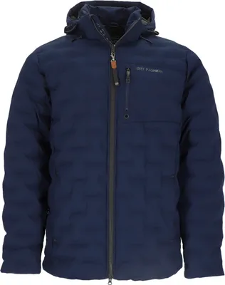 Produktbild von Dry Fashion Herren Steppjacke Esbjerg gefüttert - Gesteppte Jacke mit abnehmbarer Kapuze in Navy Größe L