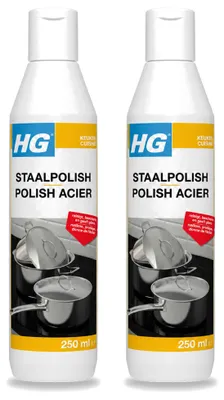 Produktbild von 2 x HG Staalpolish - Edelstahl-Pflegemittel - 250 ml - Vorteilspackung - 2 Stücke