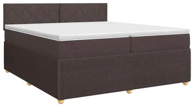 Obrázok produktu pre vidaXL Box spring posteľ s matracom tmavohnedá 200 x 200 cm látka