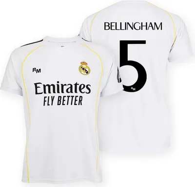 Produktbild von Real Madrid 25/26 Bellingham Heim Junior-kurzarm-t-shirt Weiß 6 Years Weiß 6 Years