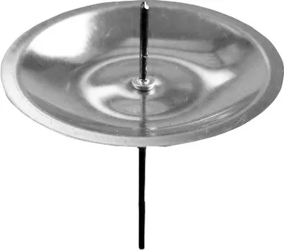 Produktbild von Kerzenhalter mit Dorn Silber Ø8cm Metall Adventskranz Weihnachtsdeko 16 Stk, 16 Stück