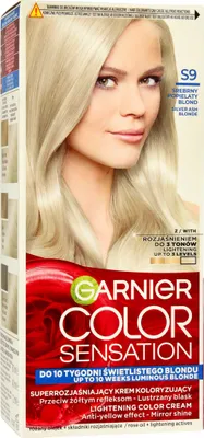 Produktbild von Garnier Color Sensation Colorationscreme S9 Silber-Aschblond - Silber-Platinblond 1 Packung