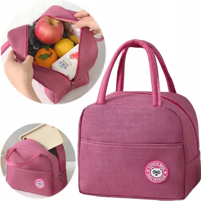 Produktbild von Isolierte Lunch-Tasche für unterwegs – Praktische Thermotasche für Snacks und Getränke