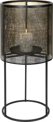 Produktbild von Hiroko Kerzensäule groß, Eisen, schwarz/gold H 91 cm D 41 cm