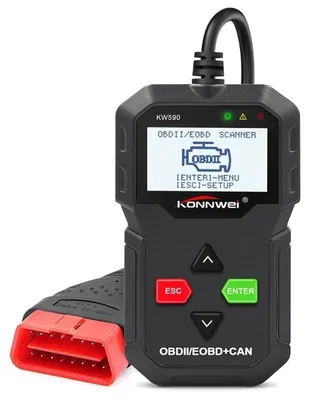Zdjęcie produktu dla Diagnoza OBD2 KONNWEI KW590, czarna, wyświetlanie błędów i opisów, resetowanie, dane na żywo, ELM 327 OBDII