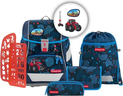 Produktbild von Step by Step 2IN1 PLUS Schulranzen-Set "Tractor Freddy", 6-teilig