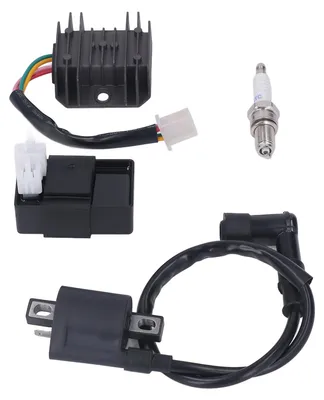 Image de Bobine d'allumage à 6 broches, régulateur de tension CDI, kit de bougies d'allumage pour motos de cross, quads, VTT et ATVs de 125 à 250 cm³