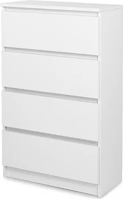 Produktbild von Schöne moderne Kommode mit 4 Schubladen  Sideboard  Schrank: Weiß