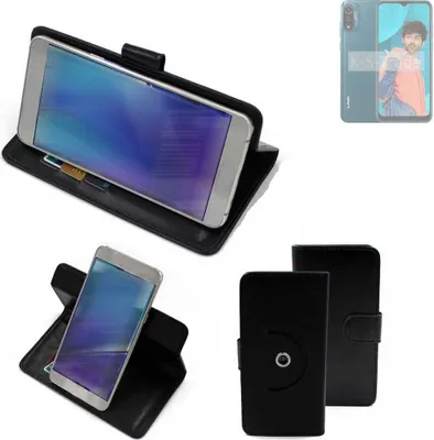 Produktbild von K-S-Trade® Case Schutzhülle Handyhülle kompatibel mit Lava X3 Flipcase Smartphone Cover Handy Schutz Tasche Klapphülle Walletcase schwarz (1x)