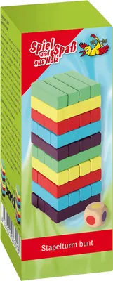 Produktbild von Stapeltum bunt Geschicklichkeitsspiel Holz