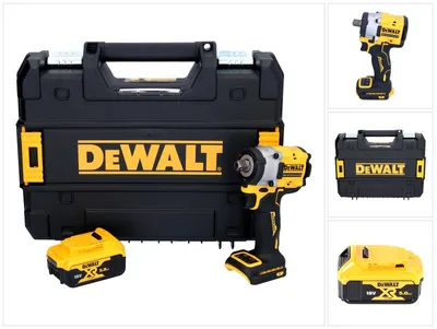 Zdjęcie produktu dla Akumulatorowy klucz udarowy DeWalt DCF 922 NT 18 V 400 Nm 1/2" bezszczotkowy + 1x akumulator 5,0 Ah + TSTAK - bez ładowarki