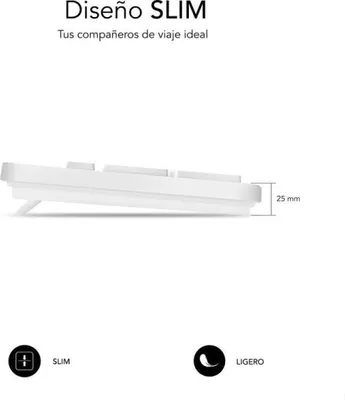 Produktbild von Subblim Business Slim Silent Keyboard / Weiß