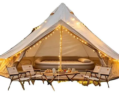 Obrázek produktu pro Stan do glampingu, nafukovací konstrukce, vhodný pro všechny roční období, barva béžová, materiál: polyester