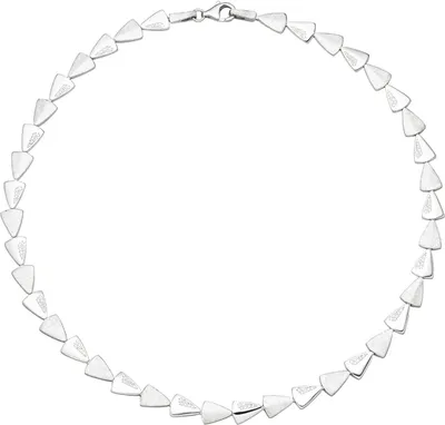 Produktbild von 7,9mm Collier Halskette 925 Silber teilmatt mit 120 Zirkonia 45cm Halsschmuck