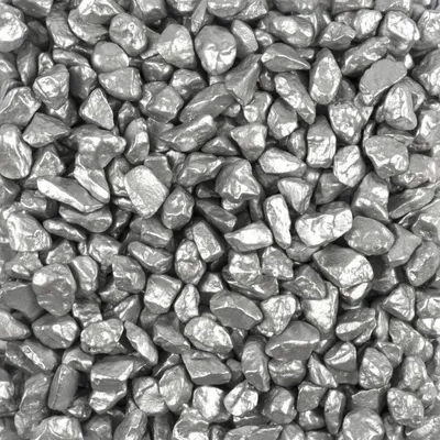 Produktbild von Dekosteine 5-8mm. Farbsteine, Dekokies, bunte Steine. 1kg Silber