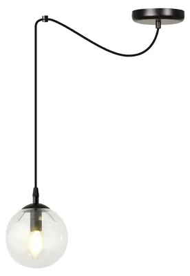 Obrázok produktu pre Závesná lampa GIGI z čiernej ocele a skla