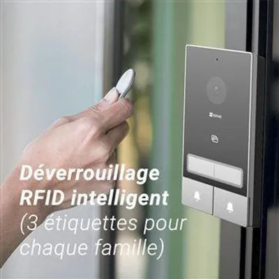 Produktbild von Video Türsprechanlage, EZVIZ EP7, 2 Familien Kit, Doppelknopf Straßenplatine, 2 Innenbildschirme