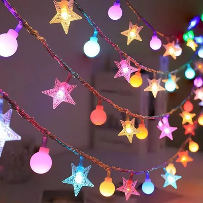 Obrázok produktu pre LED svetelný reťazec, 3 metre - 20 LED - Napájanie: batérie - Vianoce