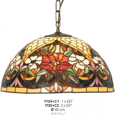 Obrázek produktu pro Casa Padrino Tiffany závěsná lampa Ø 40 cm - Ručně vyráběná Tiffany závěsná lampa