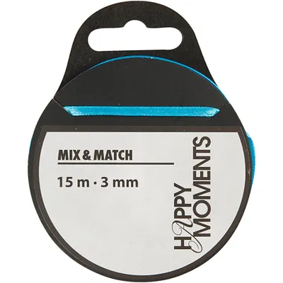 Produktbild von Creativ Company 524508, Hellblau, Polyester, Glanz, 15 m, 3 mm, 1 Stück(e)