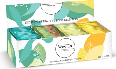 Produktbild von Veertea, Tee Geschenkset, Set von 100 Teebeuteln Viele Sorten, Kräutertee