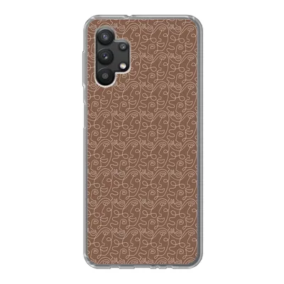 Produktbild von MuchoWow® Handyhülle Schutzhülle Hülle für Samsung Galaxy A32 5G Gesicht - Muster - Abstrakt Silikon Softcase Handy Hülle - Softcase