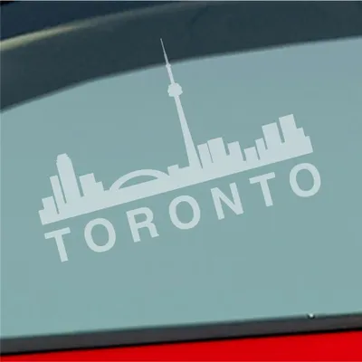 Produktbild von Auto Aufkleber Toronto Stadt City USA Kalifornien State 14x10 cm Milchglas Sticker Heckscheibenaufkleber