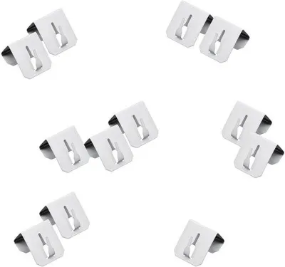 Zdjęcie produktu dla Metalowe haczyki dekoracyjne - zestaw 12 sztuk - samoprzylepne - do lampek choinkowych - 3,5 cm x 3 cm - haczyki dekoracyjne