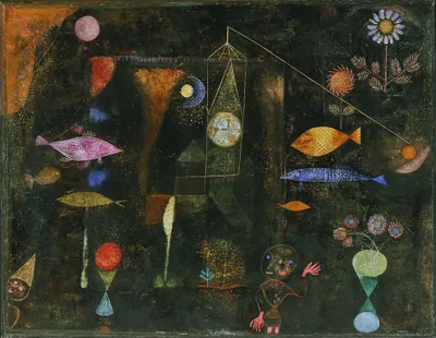 Produktbild von Legendarte - Kunstdruck auf Leinwand - Fischzauber - Paul Klee - Wanddeko, Canvas cm. 60x80