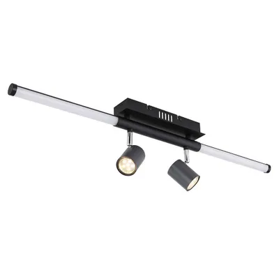 Produktbild von LED Deckenleuchte, schwarz, bewegliche Spots, L 80,4 cm