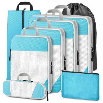 Immagine prodotto di Omgoods - Set di organizer per valigia con 8 sacchetti compressori