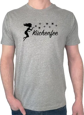Produktbild von Huuraa Herren T-Shirt Küchenfee Sternenstaub S Sport Grey Bio Baumwolle Fairtrade Herrenshirt Geschenkidee