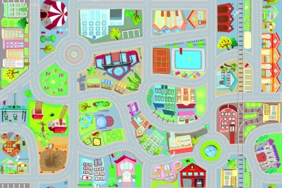 Obrázek produktu pro hrací podložka City Roll Over junior 100 x 150 cm PVC