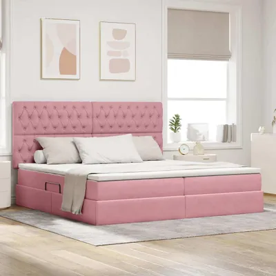 Obrázek produktu pro Maison Exclusive – úložná postel s matrací Rosa 200 x 200 cm samet