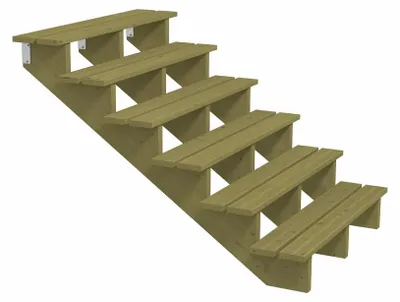 Produktbild von Plus Außentreppe Kiefer 6 Stufen 120 cm breit