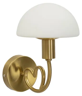 Zdjęcie produktu dla Kinkiet Lovy Gold ze szkła i mosiądzu 23x15x22 cm