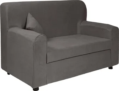 Produktbild von Modernes 2-Sitzer Stoffsofa,  Italy, Sofa für kleine Wohnungen, mit Kissen, 125x73xh85 cm, Farbe Grau