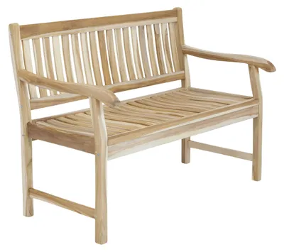 Teak Gartenbank Hemingway 2-sitzig mit Armlehne