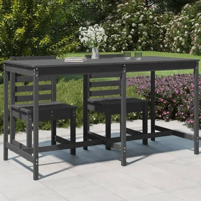 Produktbild von The Living Store Gartentisch Grau 203,5x90x110 cm Massivholz Kiefer